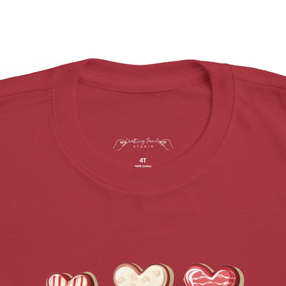 "Baked Goods Hearts" Toddler's Jersey Tee