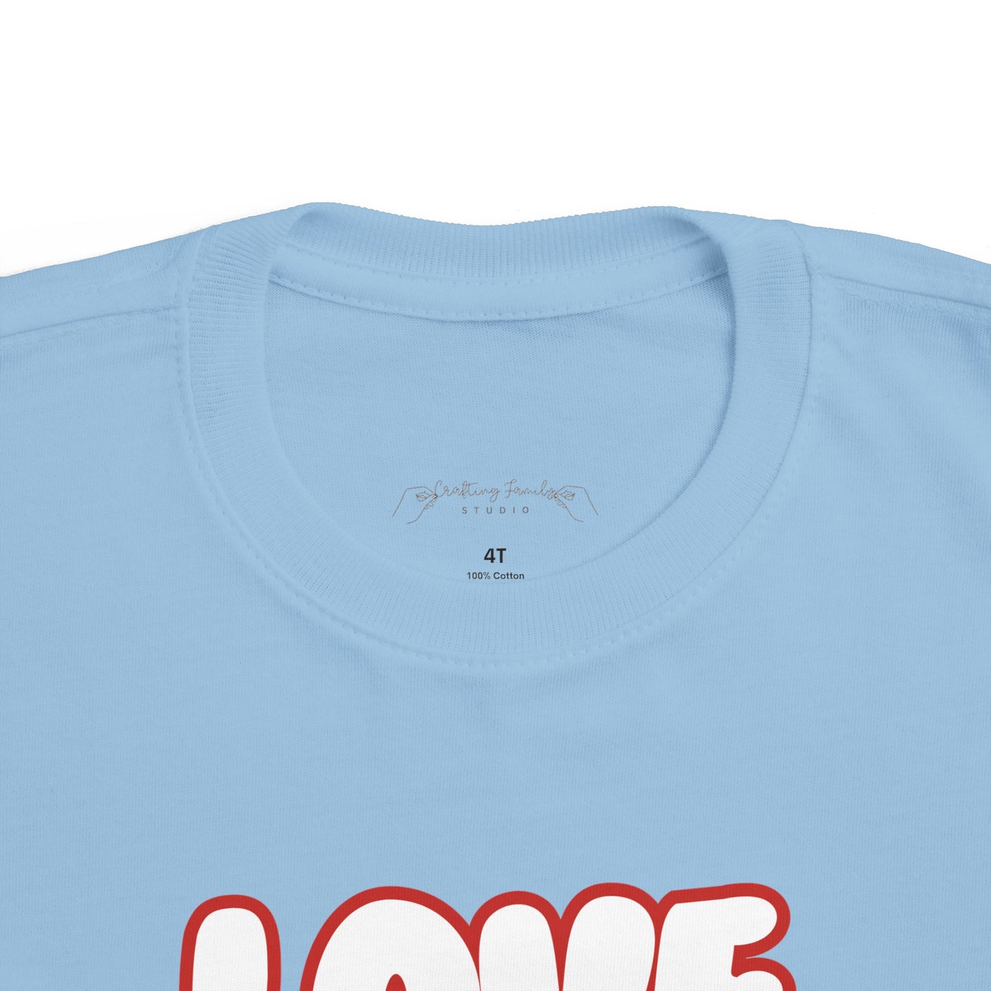 "Love, Love, Love" Toddler's Jersey Tee