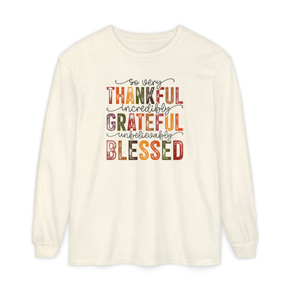 Thankful, Grateful, Blessed Long Sleeve T-Shirt