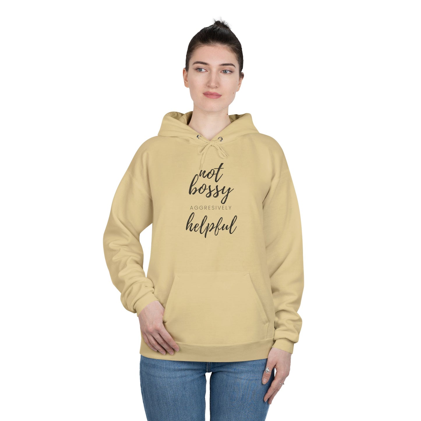 "Not Bossy-Helpful" Pullover Hoodie Sweatshirt