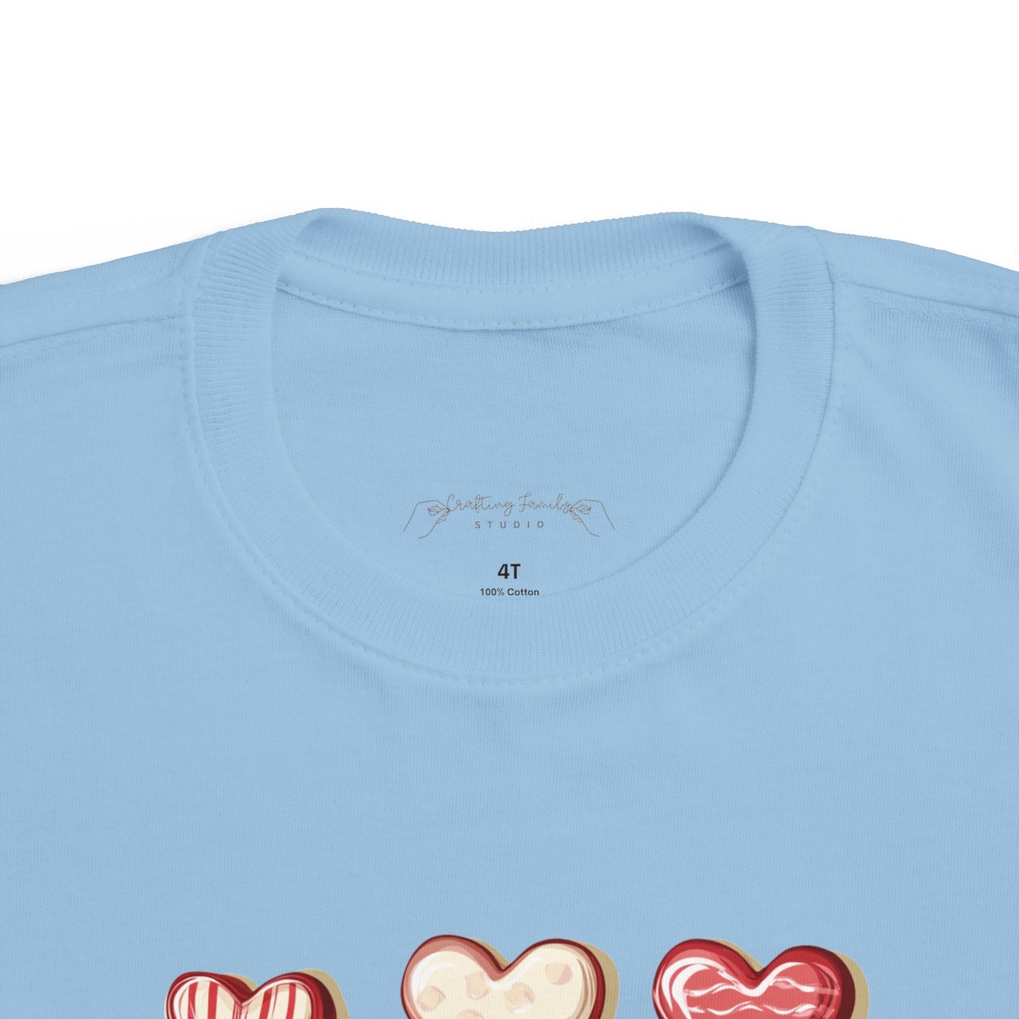 "Baked Goods Hearts" Toddler's Jersey Tee