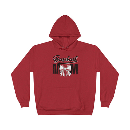 Personalized - "BaseBow" Baseball Mom Hoodie Sweatshirt