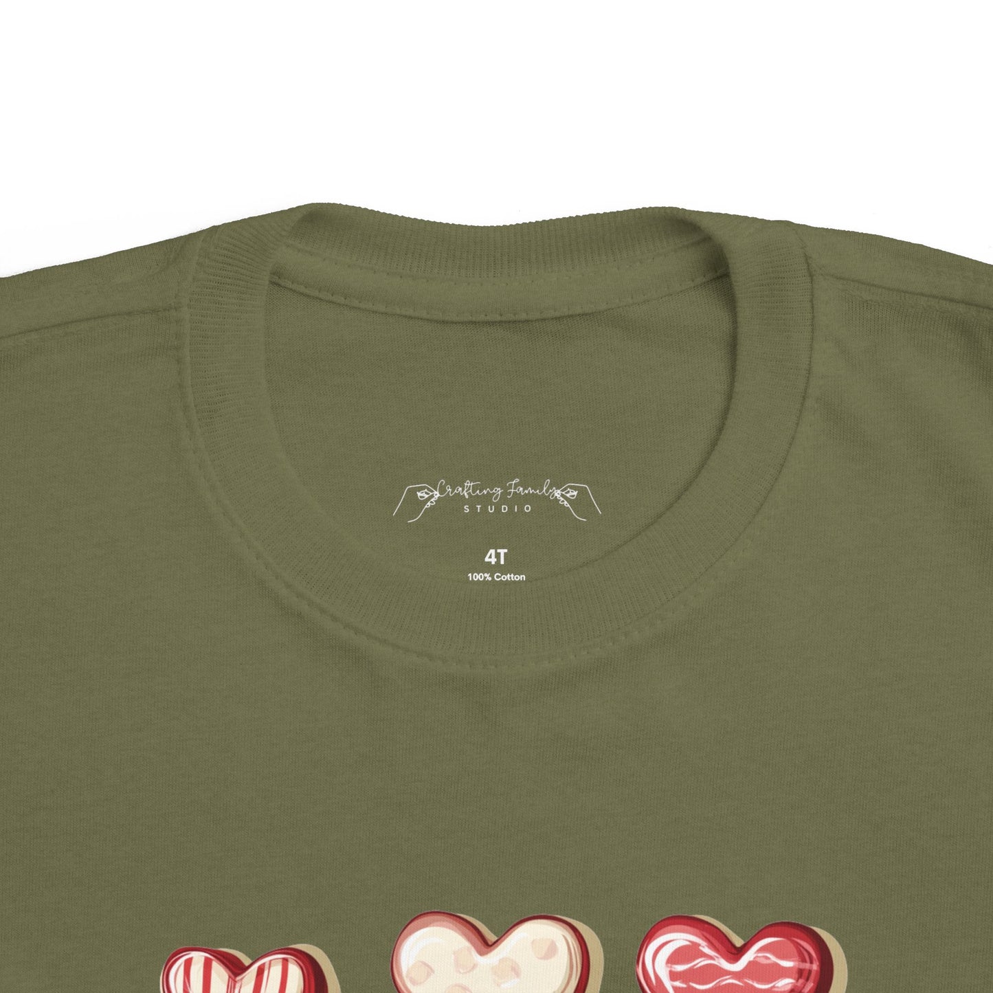 "Baked Goods Hearts" Toddler's Jersey Tee