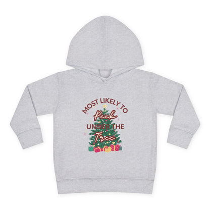 Holiday "Peek Under Tree" - Fleece Hoodie