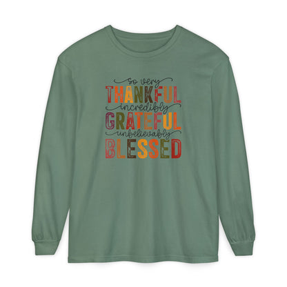 Thankful, Grateful, Blessed Long Sleeve T-Shirt