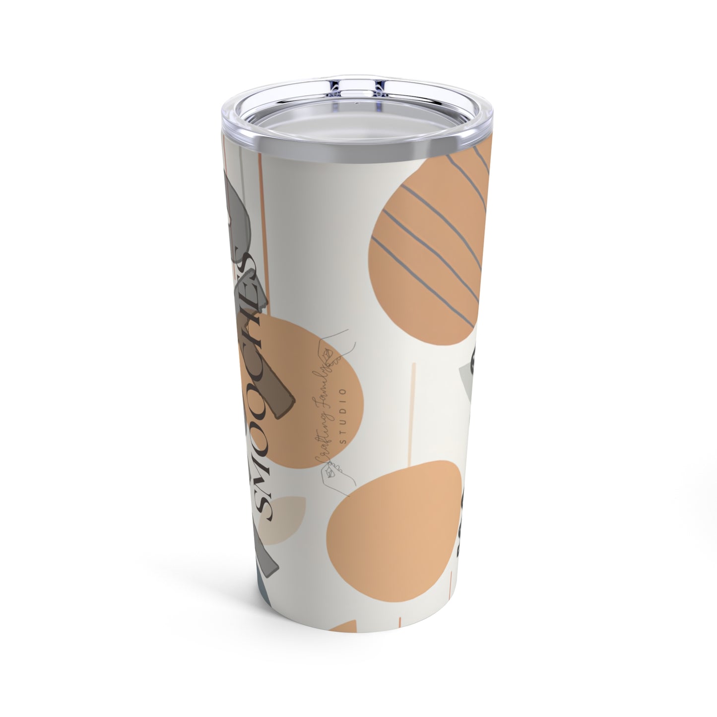 Personalized Tumbler - Orange Circles