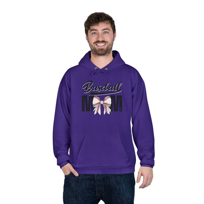 Personalized - "BaseBow" Baseball Mom Hoodie Sweatshirt