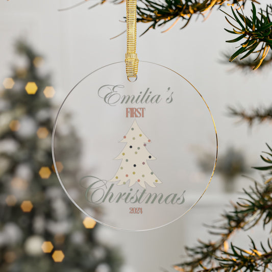 "First Christmas" Personalized Acrylic Ornament