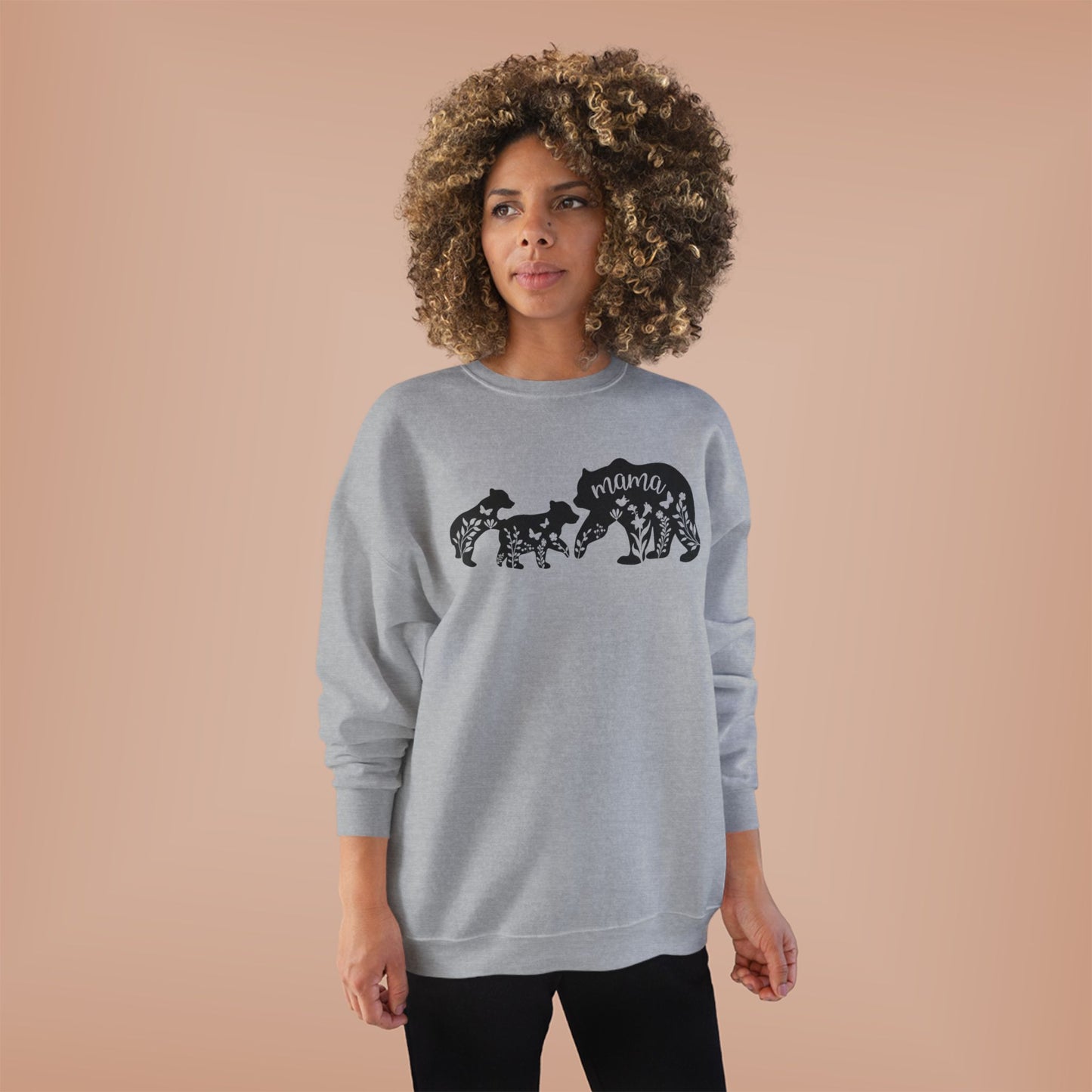 Floral Mama Bear Crewneck Sweatshirt