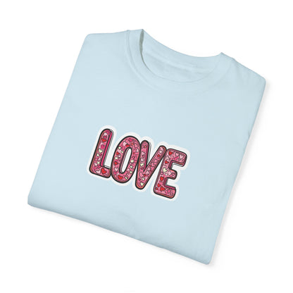 "Hearts in Love text" T-shirt