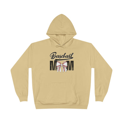 Personalized - "BaseBow" Baseball Mom Hoodie Sweatshirt
