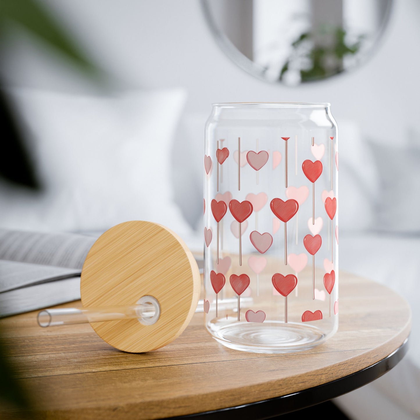 "Lollipop Hearts" Sipper Glass, 16oz