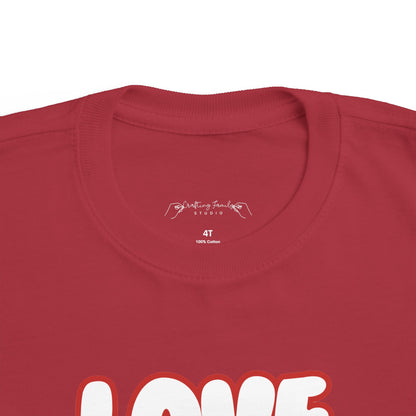 "Love, Love, Love" Toddler's Jersey Tee