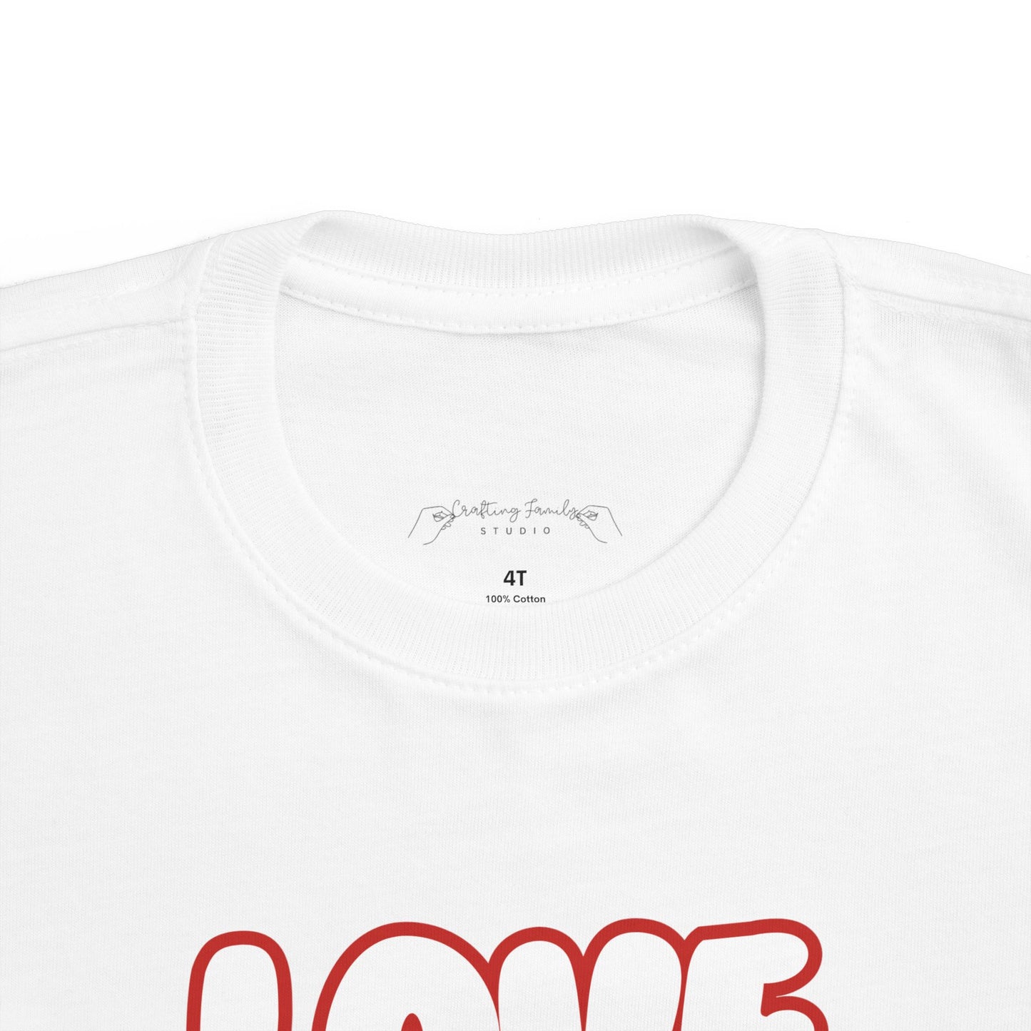 "Love, Love, Love" Toddler's Jersey Tee