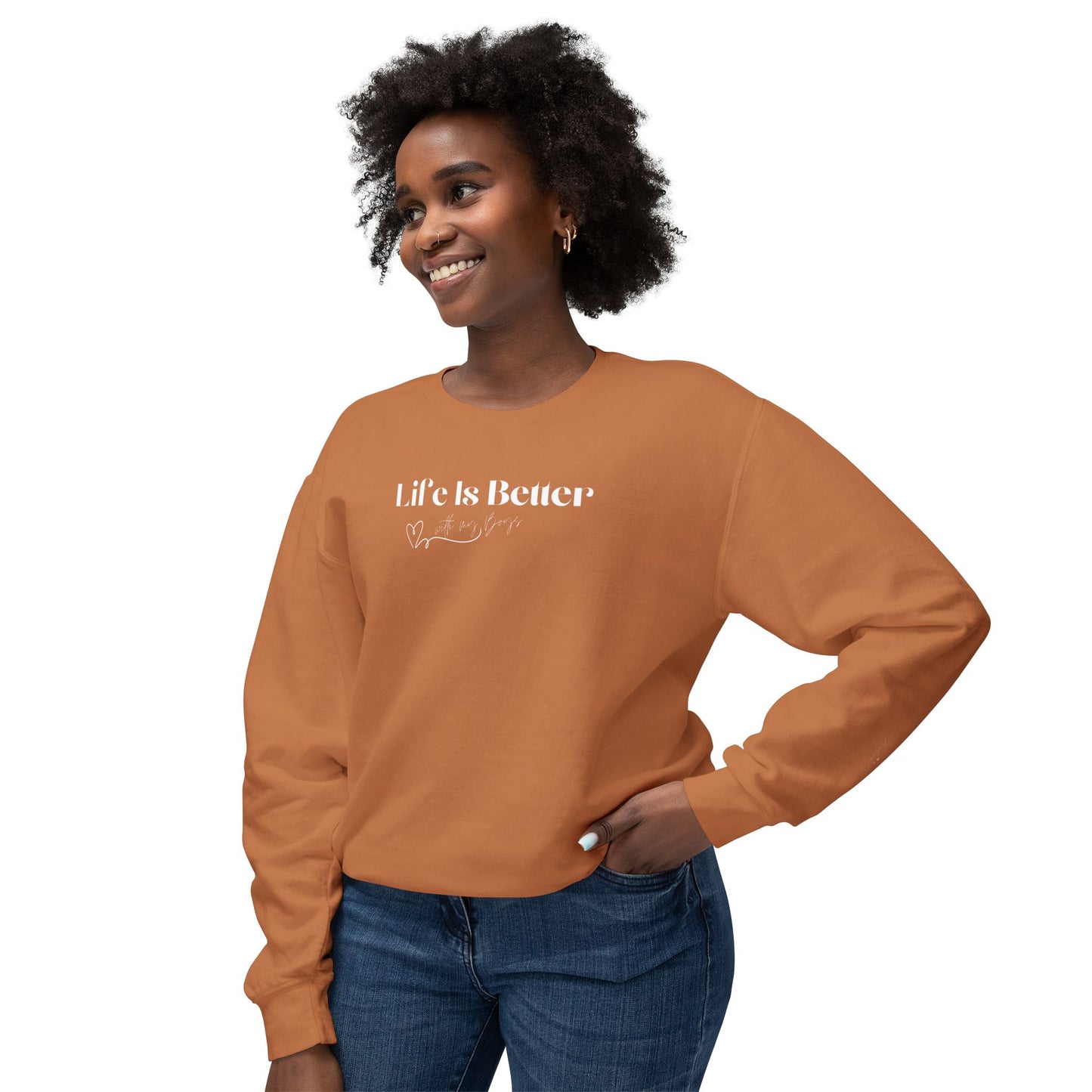 Personalized "Better with My Boys" Crewneck Sweatshirt