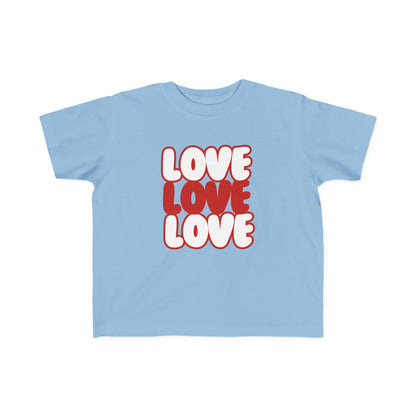 "Love, Love, Love" Toddler's Jersey Tee