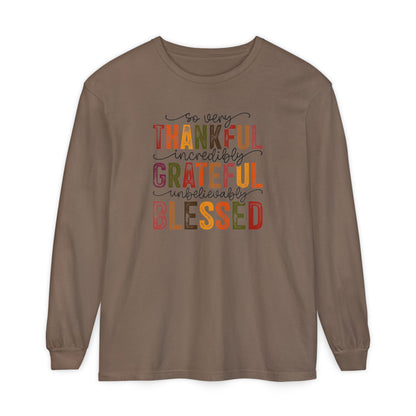 Thankful, Grateful, Blessed Long Sleeve T-Shirt
