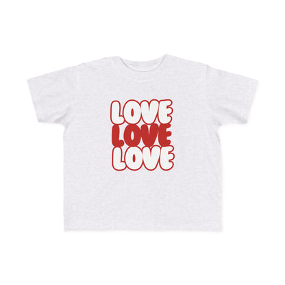 "Love, Love, Love" Toddler's Jersey Tee