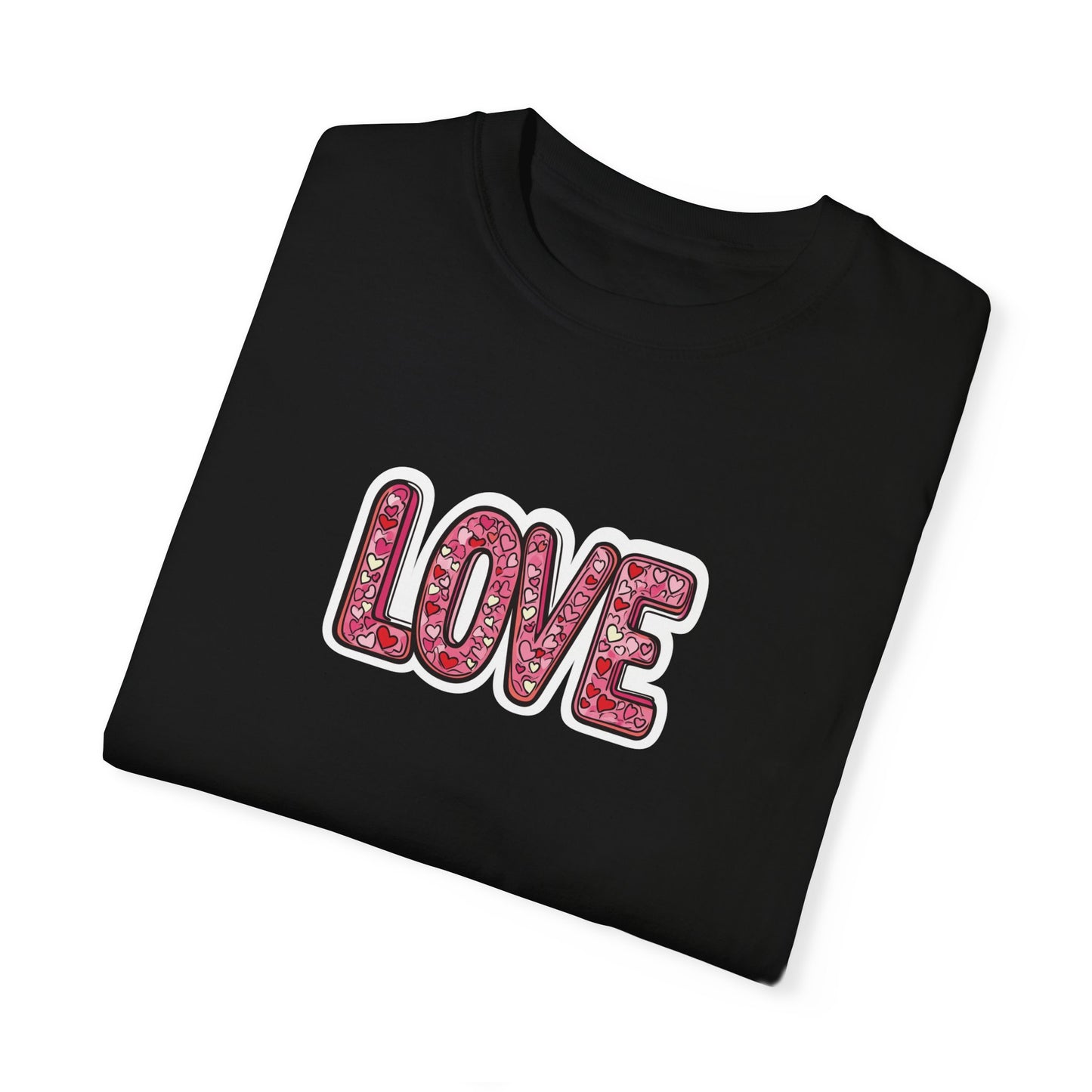 "Hearts in Love text" T-shirt