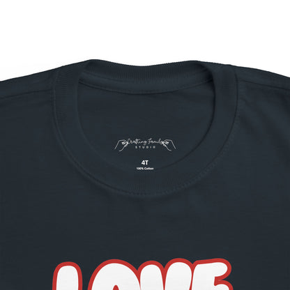 "Love, Love, Love" Toddler's Jersey Tee