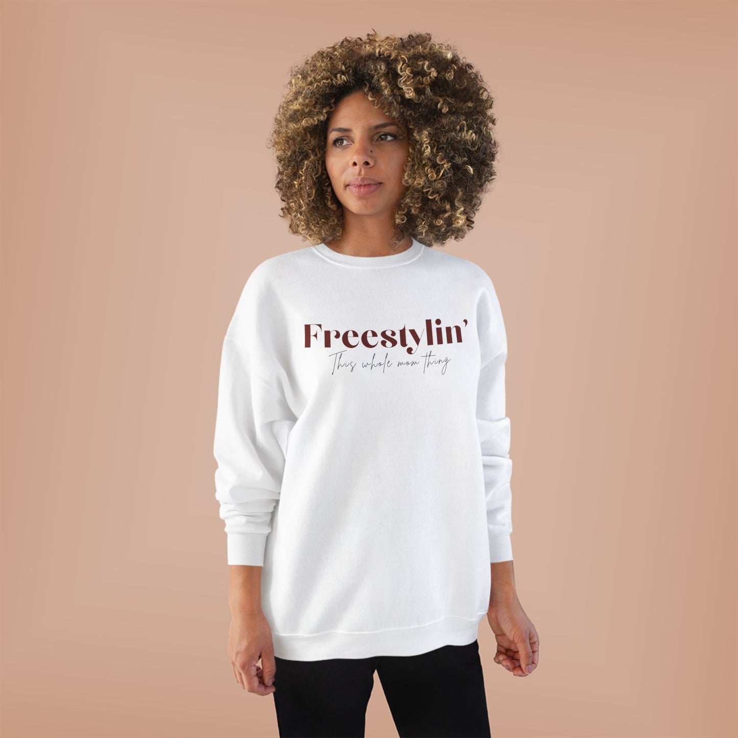 "Freestylin' this mom thing" Crewneck Sweatshirt