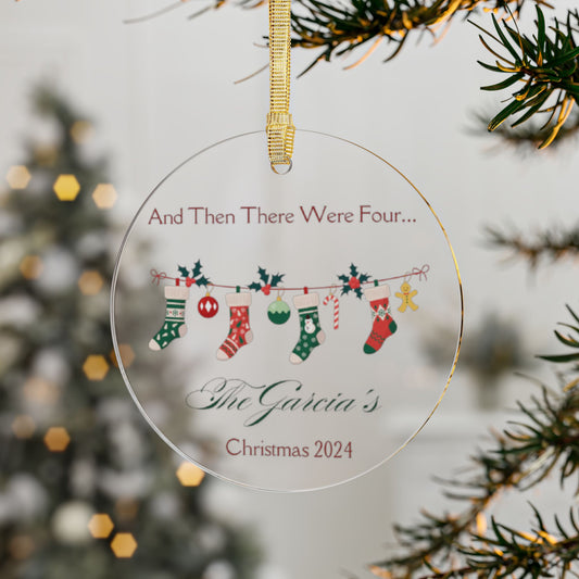 "There were 4 - stockings" Personalized Acrylic Ornament