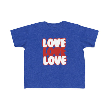 "Love, Love, Love" Toddler's Jersey Tee