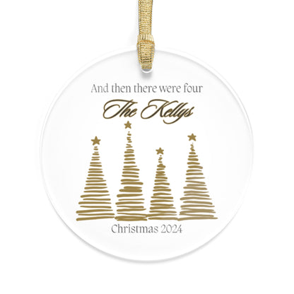 "There were 4 - gold trees" - Personalized Acrylic Ornament