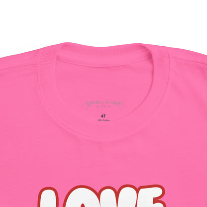 "Love, Love, Love" Toddler's Jersey Tee