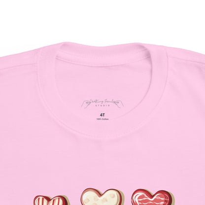 "Baked Goods Hearts" Toddler's Jersey Tee