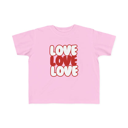 "Love, Love, Love" Toddler's Jersey Tee