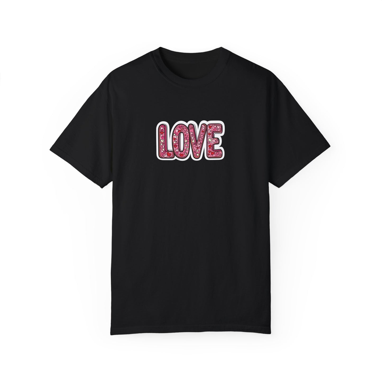 "Hearts in Love text" T-shirt