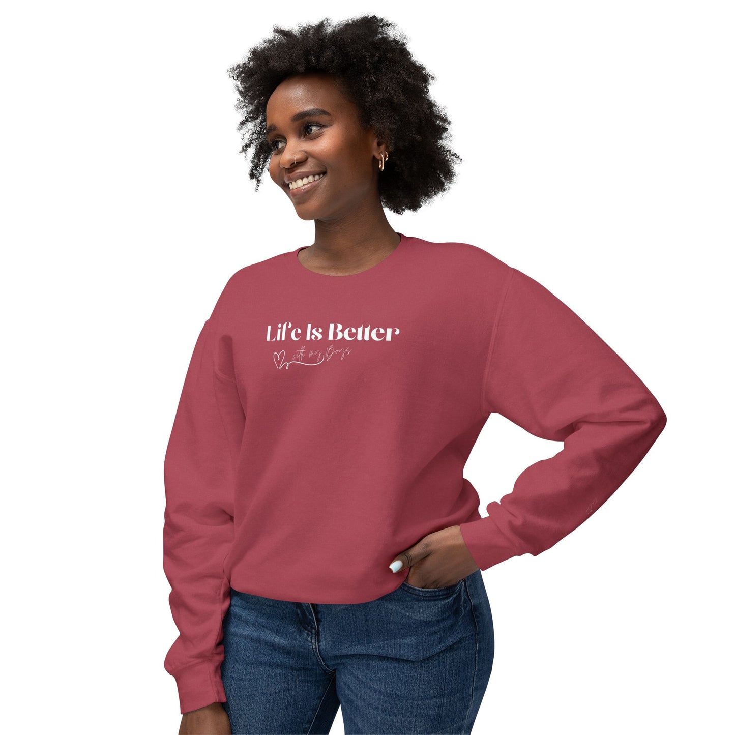 Personalized "Better with My Boys" Crewneck Sweatshirt