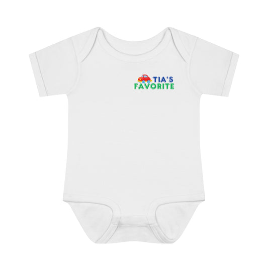 "Tia's Favorite" - ToyCar Infant Bodysuit