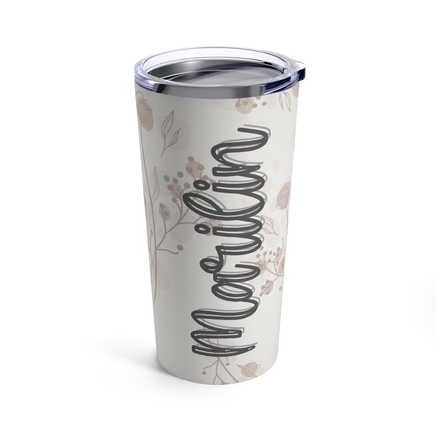 Personalized Tumbler - Mint Floral