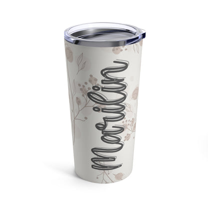 Personalized Tumbler - Mint Floral