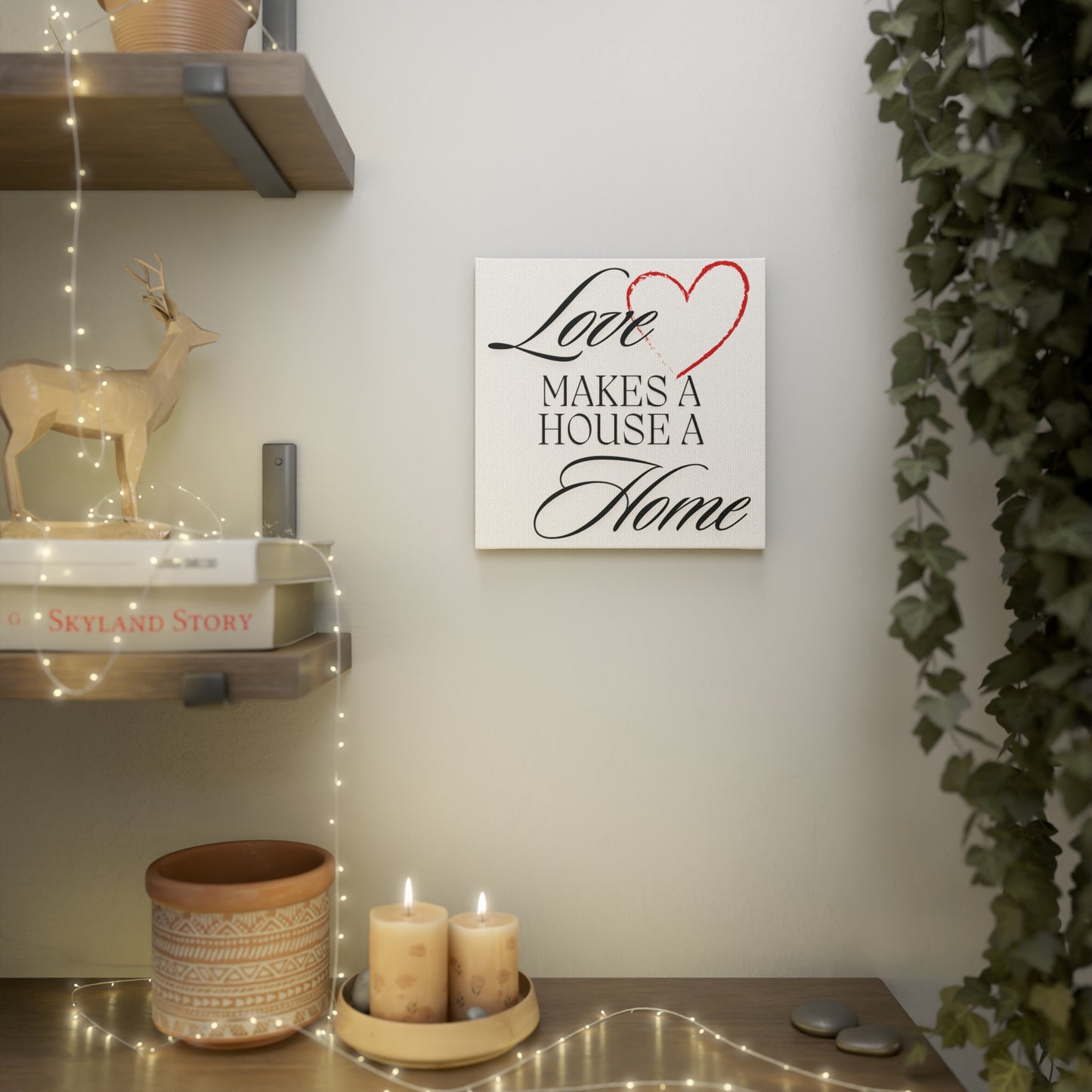 "Love Makes a House a Home" Canvas Photo Tile