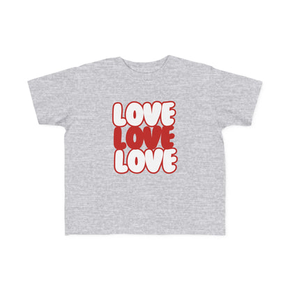 "Love, Love, Love" Toddler's Jersey Tee