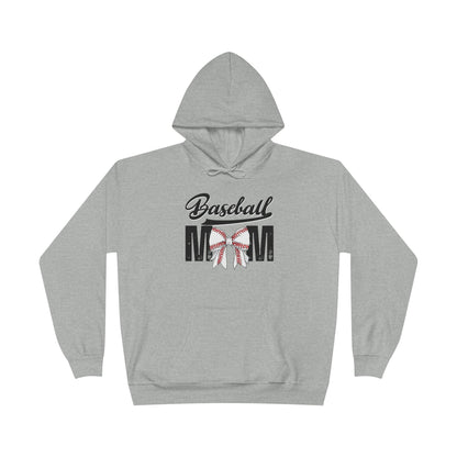 Personalized - "BaseBow" Baseball Mom Hoodie Sweatshirt