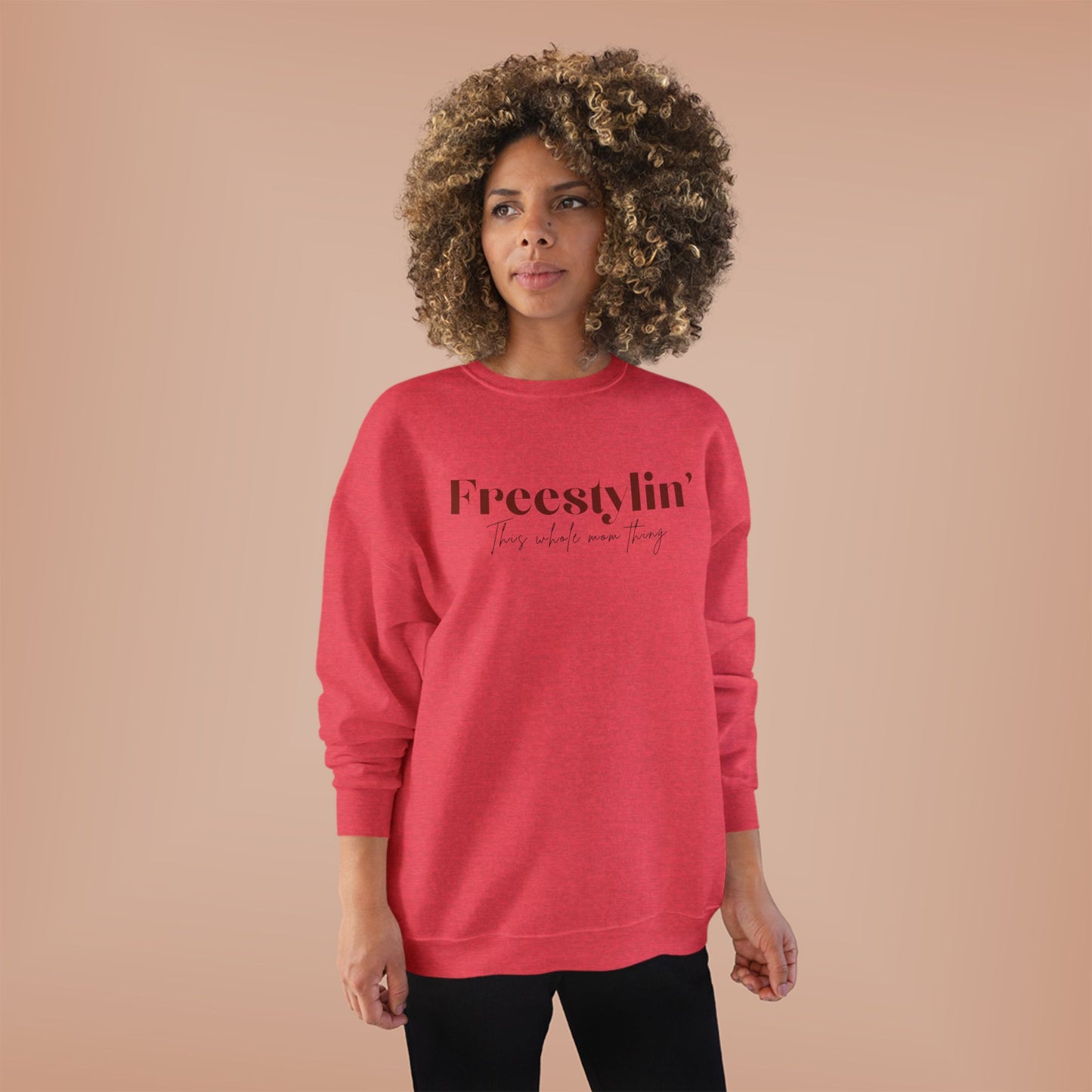 "Freestylin' this mom thing" Crewneck Sweatshirt