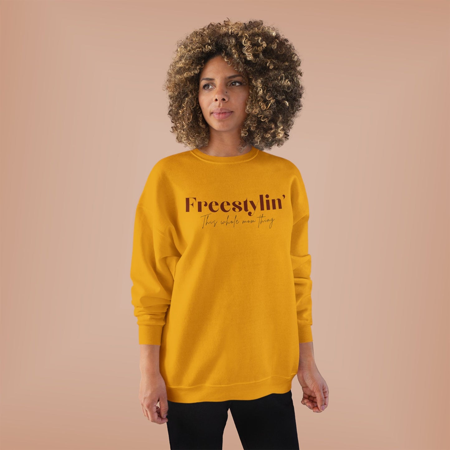 "Freestylin' this mom thing" Crewneck Sweatshirt