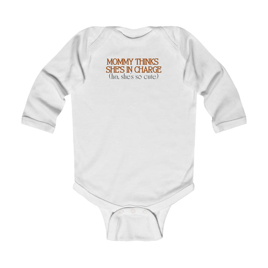 “Mom in Charge” Long Sleeve Bodysuit