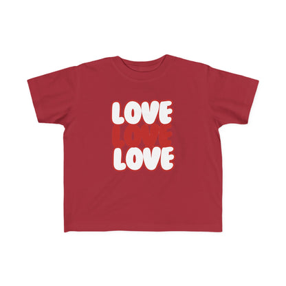 "Love, Love, Love" Toddler's Jersey Tee