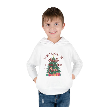 Holiday "Peek Under Tree" - Fleece Hoodie