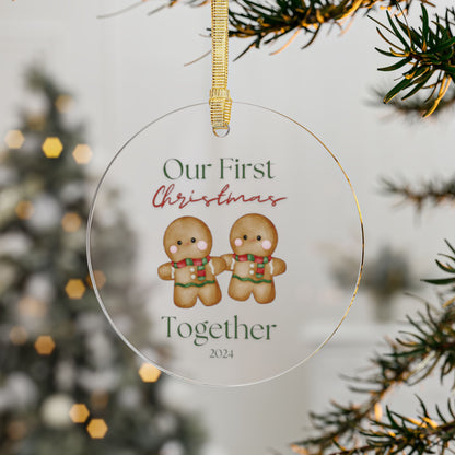 "First Christmas Together"" Acrylic Ornament