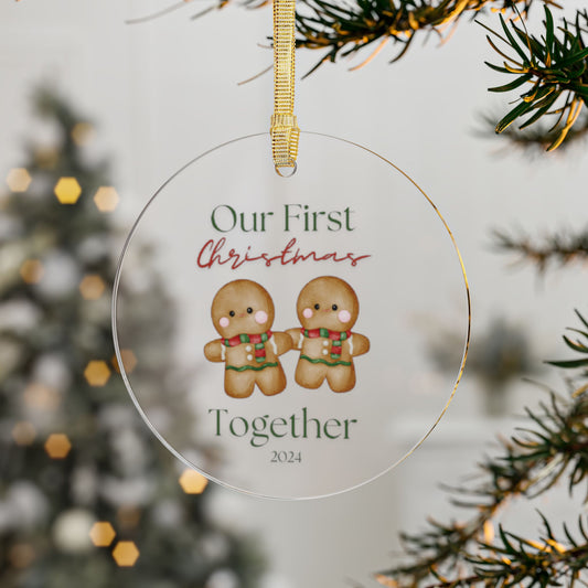 "First Christmas Together"" Acrylic Ornament