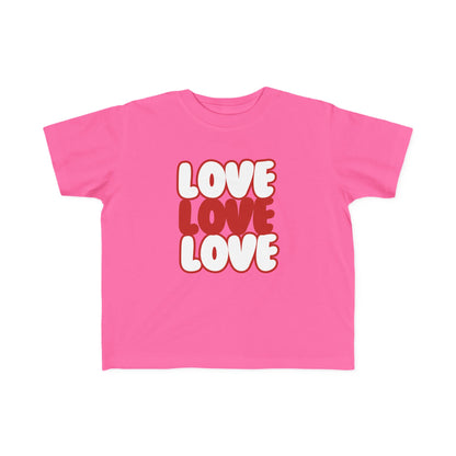 "Love, Love, Love" Toddler's Jersey Tee