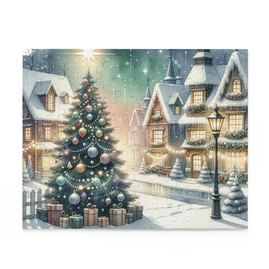 Watercolor Winter Puzzle (120 Piece)