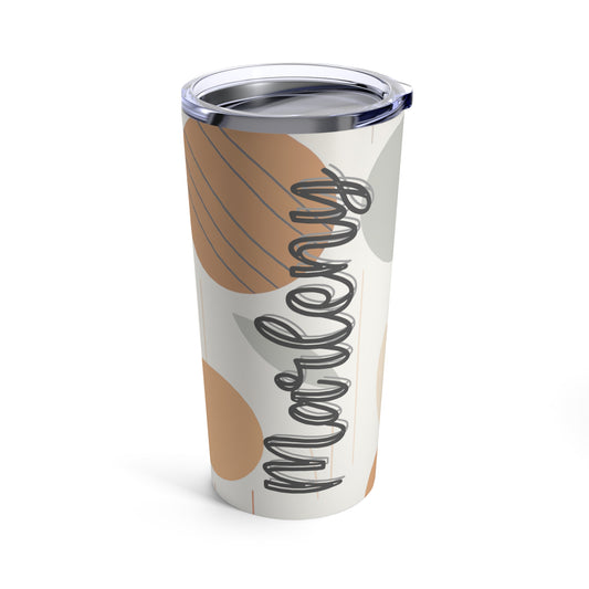 Personalized Tumbler - Orange Circles