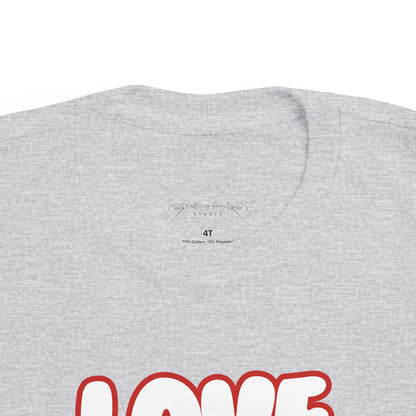 "Love, Love, Love" Toddler's Jersey Tee